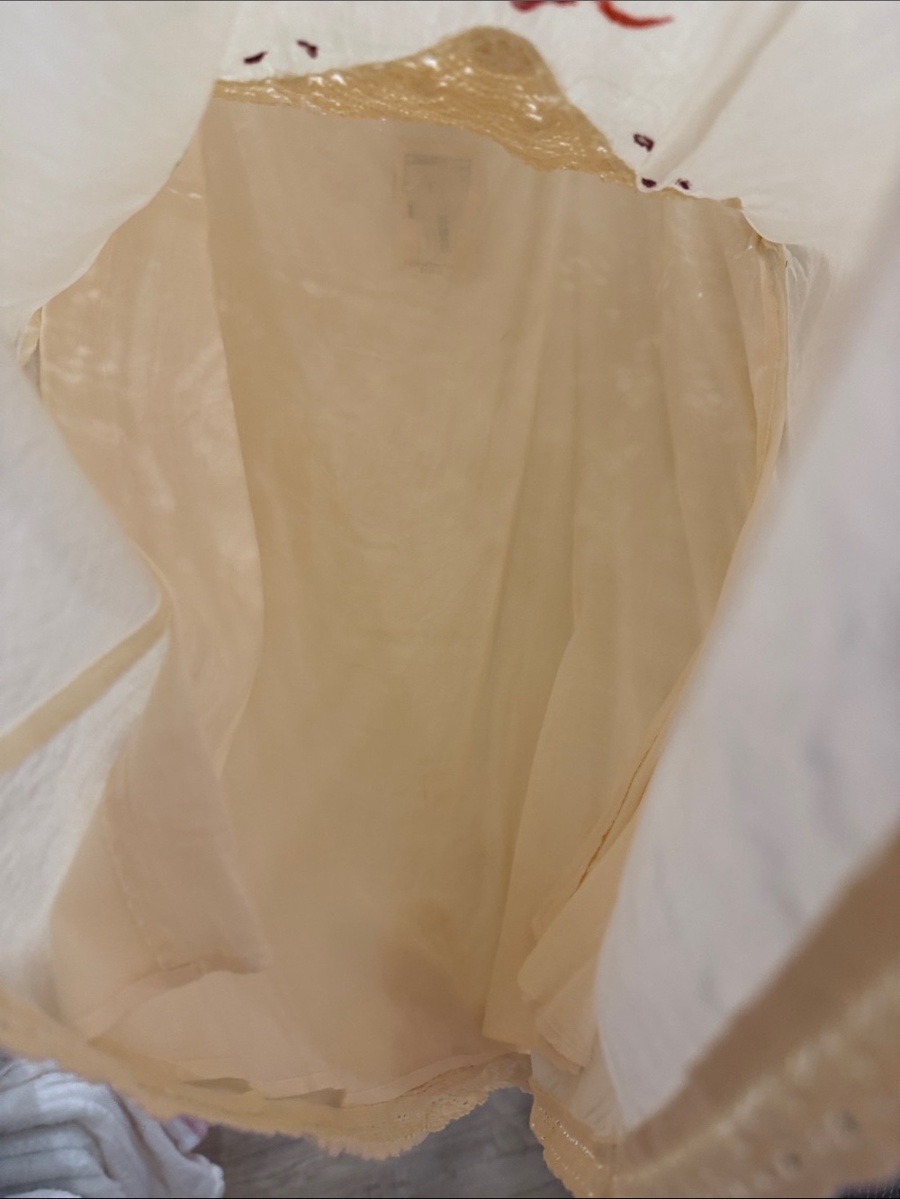 Free People Cream Embroidered A-Line Midi Skirt vintage Y2K 💘 - Picture 12 of 14